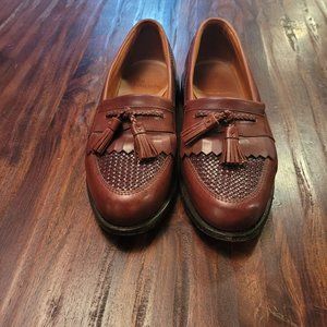 Allen Edmonds Cody Leather Woven Accent Tassel Loafers Men’s Brown Size 8 EEE